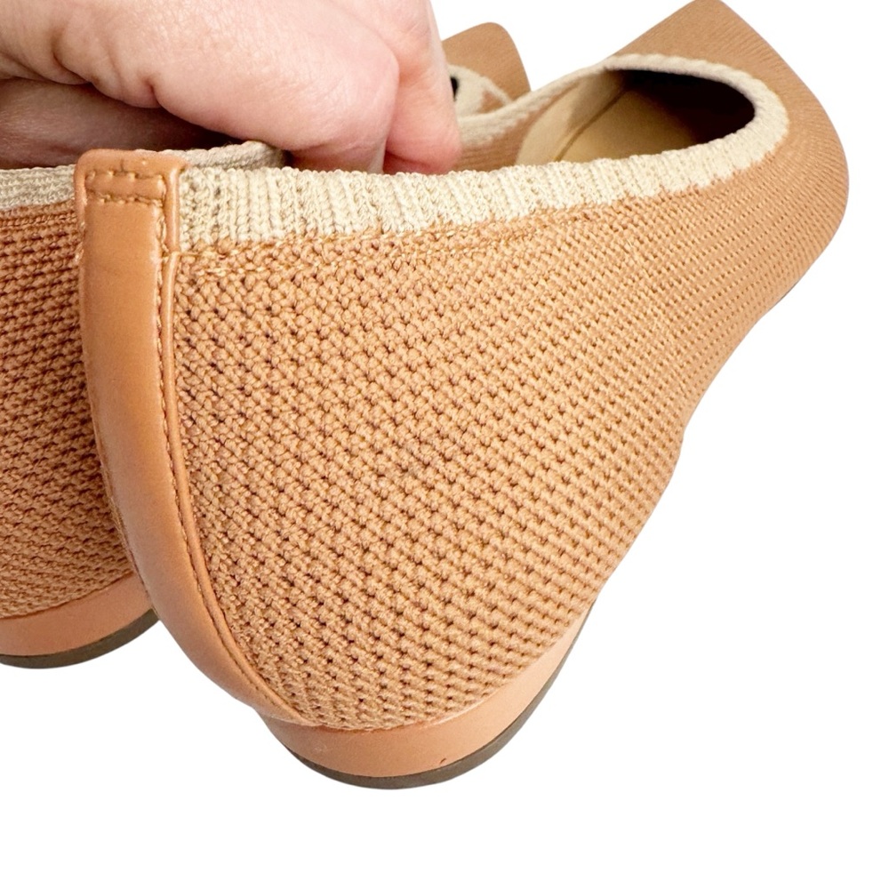 VIONIC DAHLIA TAN CREAM FABRIC BALLET FLATS SZ 7 - Picture 6 of 8
